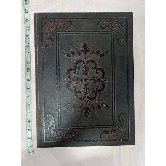Vintage Style Decorative Faux Book Hidden Storage Box With Velvet Lining Keys - Picture 8 of 9